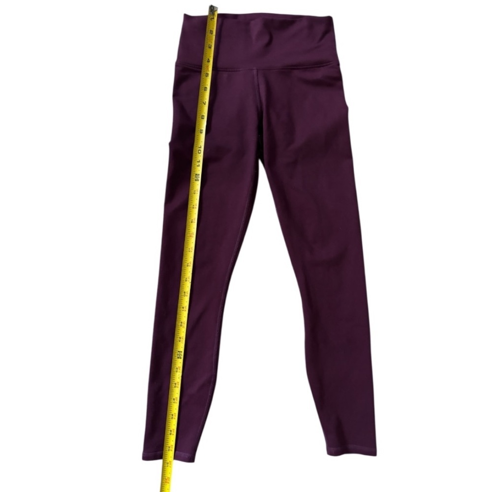 PowerHold by Fabletics Deep Burgundy Leggings + Light Pink Back Lace Detail, S/M - Picture 9 of 9